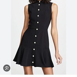 Amanda Uprichard Black A-line Mini Dress